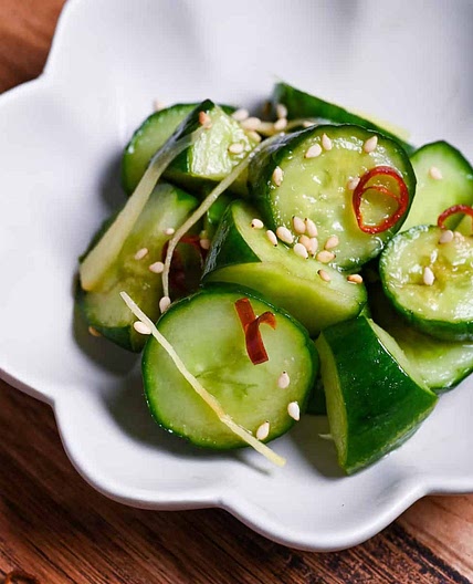 Cucumber Tsukemono with Ginger (Japanese Pickled Cucumber)
