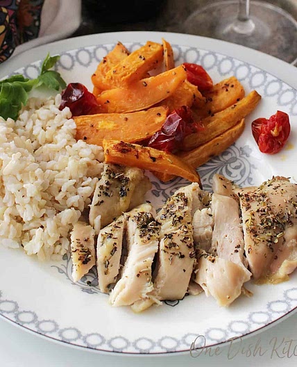 Sheet Pan Chicken And Vegetables For One