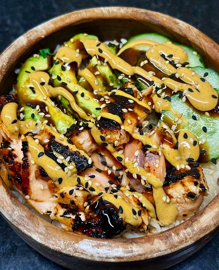 Teriyaki Salmon Rice Bowls