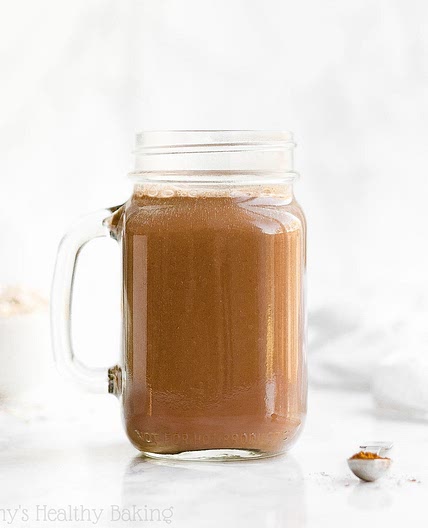 Healthy Pumpkin Spice Hot Chocolate