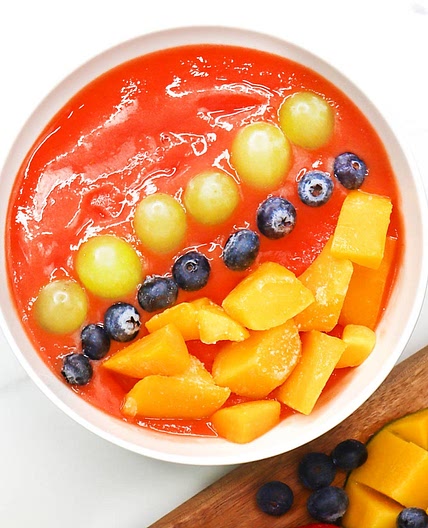 Thick Watermelon and Mango Smoothie Bowl