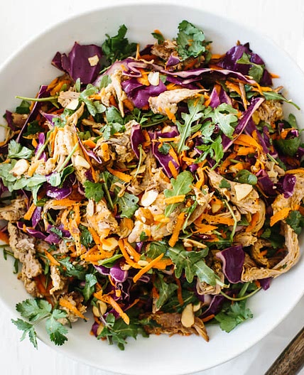 Pulled Pork, Cabbage and Arugula Salad