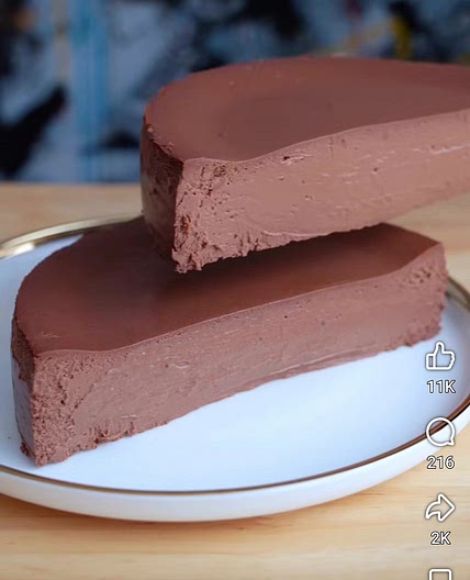 Basque style dark chocolate cheesecake