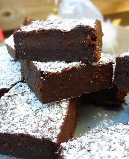 Gingerbread Spiced Dark Chocolate Brownies