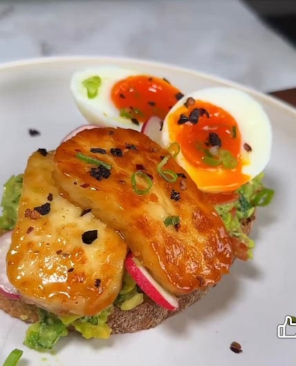 Hot Honey Halloumi Avocado Toast 