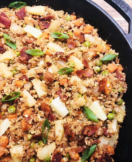 Bacon Pineapple Cauliflower Fried Rice
