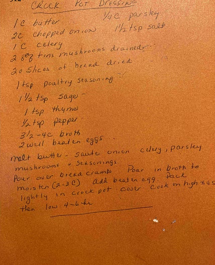 Mom’s Crockpot stuffing