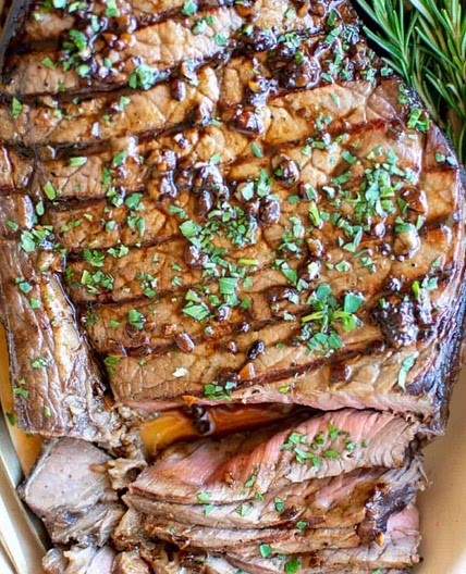 Red Wine and Garlic Marinated London Broil Recipe