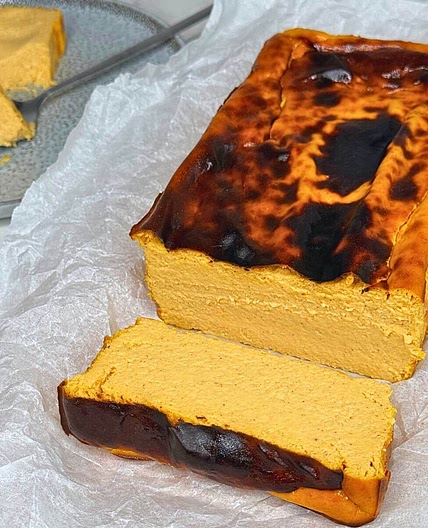 Easy Pumpkin Basque Cheesecake Recipe (No Crust)