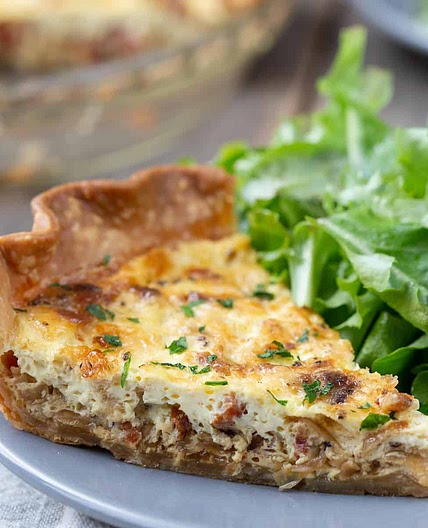 Alsatian Quiche with Bacon and Caramelized Onions