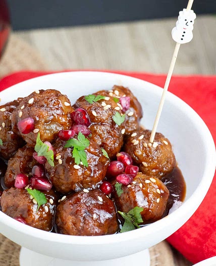 Pomegranate Meatballs Appetizers