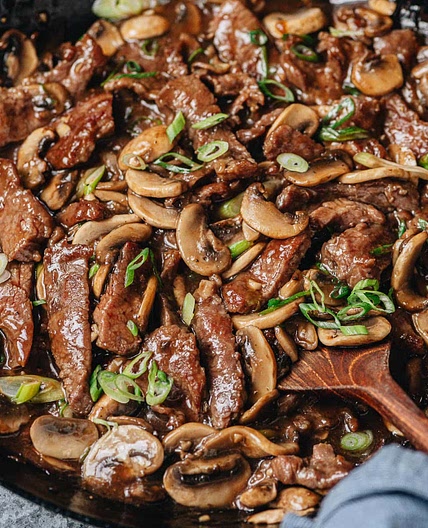 Beef and Mushroom Stir Fry (口蘑炒牛肉)