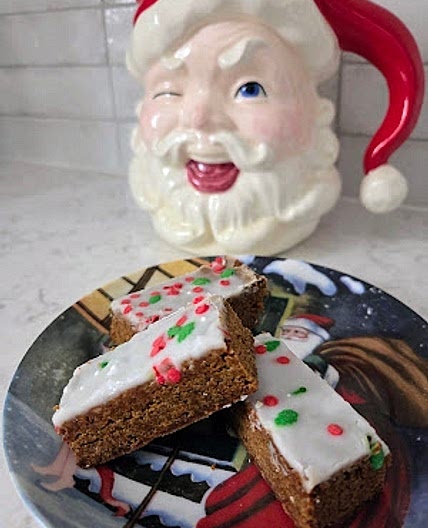 Glazed Gingerbread Cookie Bars