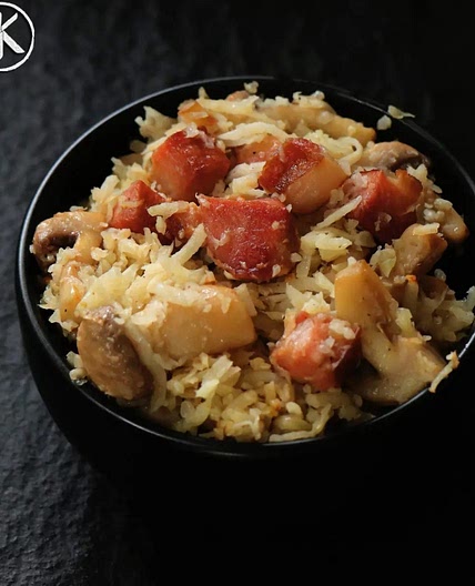 Keto Fried Rice (Bacon & Mushroom)