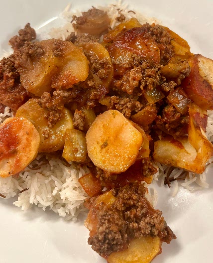 Potato ground beef bake