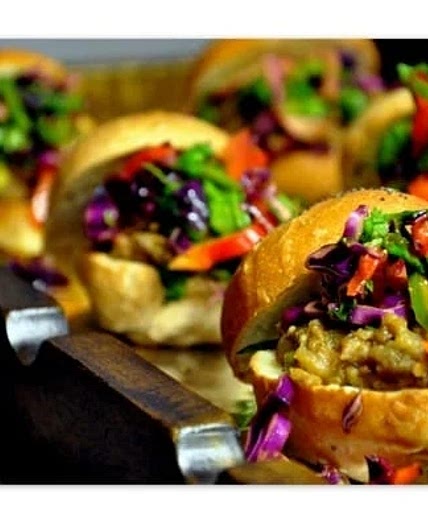 Indian Eggplant Sliders - Indian Street Food