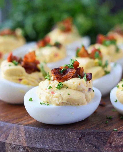 Chipotle Bacon Deviled Eggs