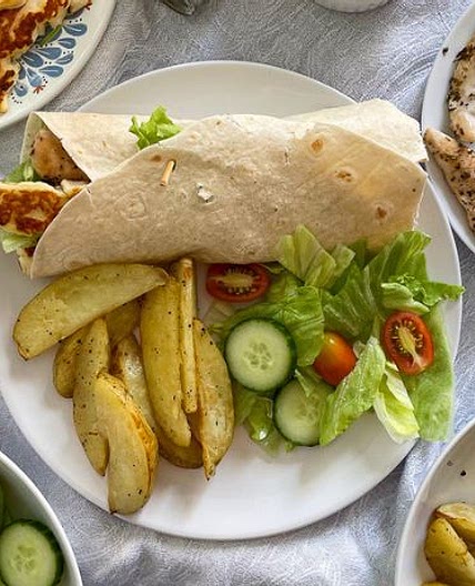 Chicken and Halloumi Wraps