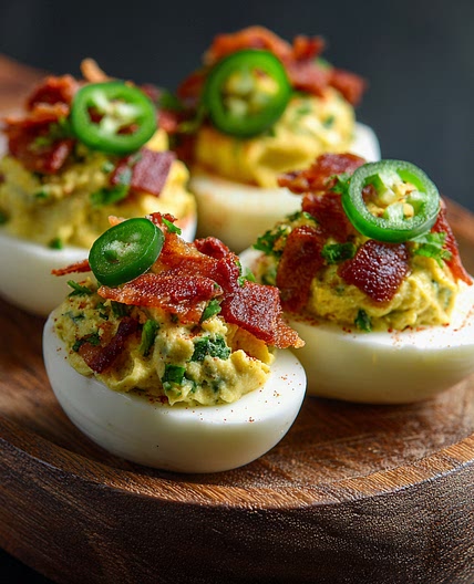 Jalapeño Bacon Deviled Eggs