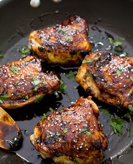 Sticky Asian Chicken Thighs