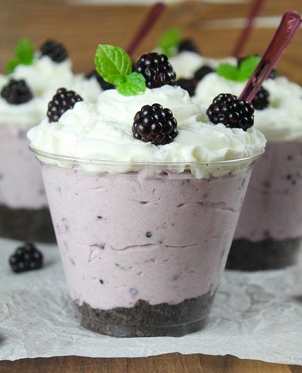 No Bake Blackberry Cheesecake