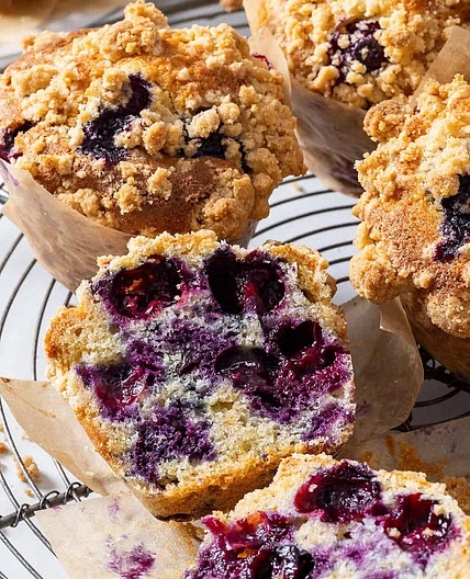 Gluten Free Blueberry Streusel Muffins