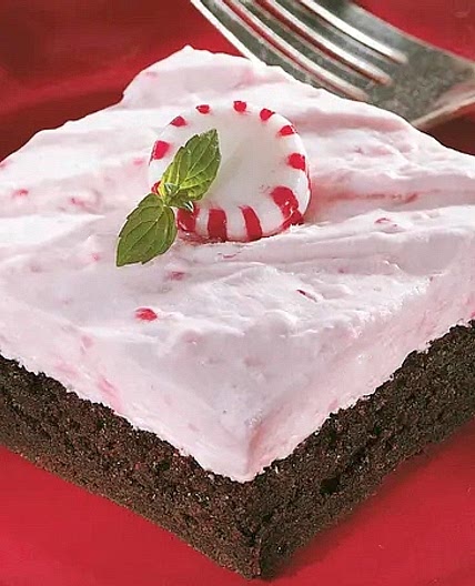 Chocolate Brownies with Peppermint Whipped Cream
