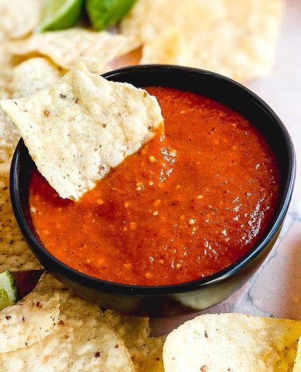 Tomatillo Red Chile Salsa (Salsa Roja de Tomatillo)