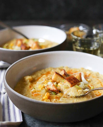 Roasted Potato, Corn, and Leek Chowder