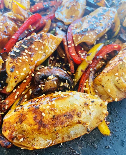 Blackstone Potsticker Veggie Stir Fry