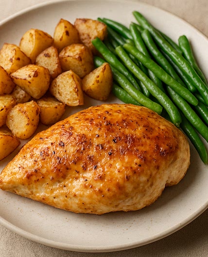 Charlene's Easy Dinner: Chicken, Potatoes, and Green Beans