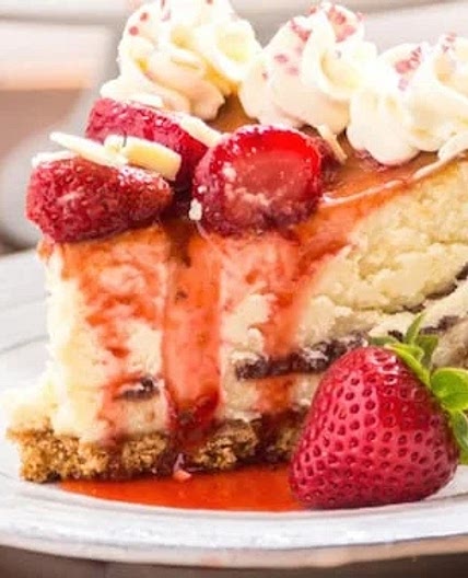 Strawberry-White Chocolate Cheesecake