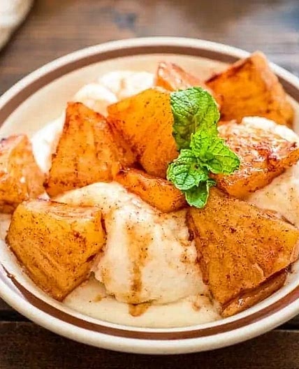 CINNAMON FRIED PINEAPPLE