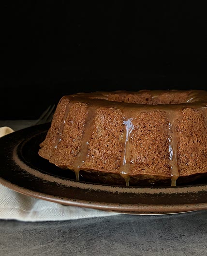 Spelt Cinnamon and Honey Cake with a Honey Butter Drizzle