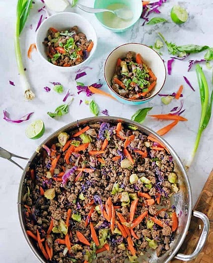 Easy Ground Beef Vegetable Skillet (Paleo, AIP, GF, DF)