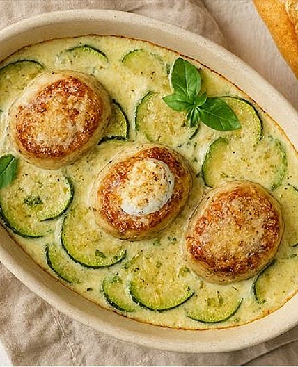 Schweinemedaillons auf Zucchini