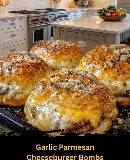 Garlic Parmesan Cheeseburger Bombs 😍