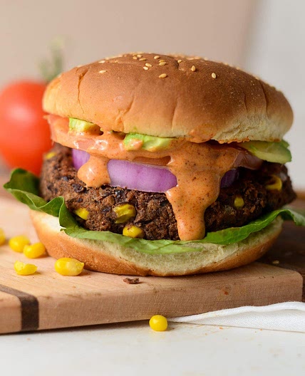 Southwestern Black Bean Burger Recipe
