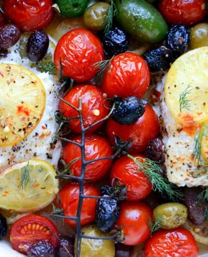 Simple Greek Style Baked Fish