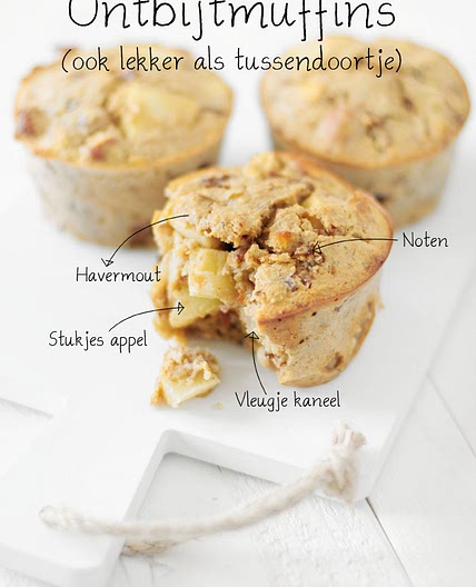 Havermoutmuffins met appel en kaneel | ontbijtmuffins