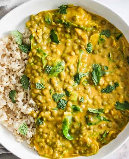 Roasted Butternut Squash Curry with Lentils