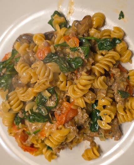 Spicy Sausage & Roasted Tomato Pasta