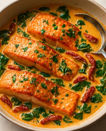 Toskanischer Lachs in cremiger Kokosmilchsauce