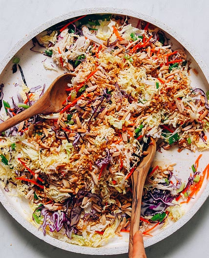 Crunchy Cabbage Slaw with Sesame Ginger Dressing