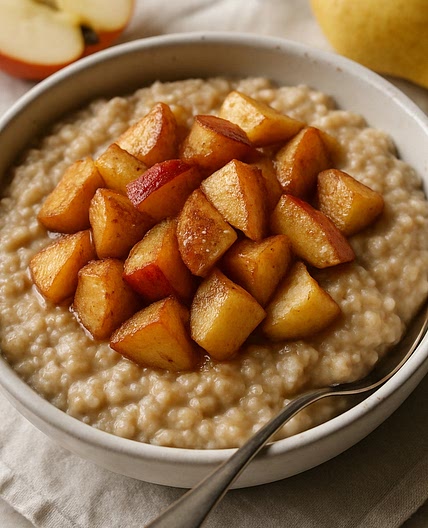 Spiced Apple & Pear Porridge (GF Oats)