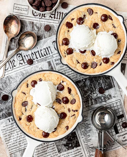 Mini Chocolate Chip Skillet Cookies