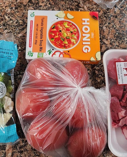 Grand papa Tomaten groente soep