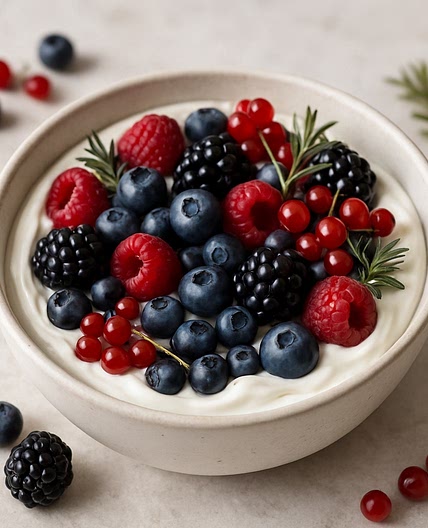 Greek Yogurt Winter Berry Bowl