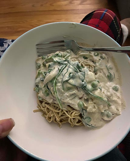 Spinach artichoke pasta 