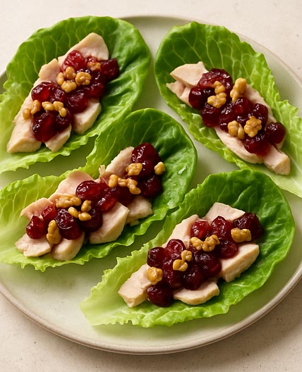 Turkey & Cranberry Lettuce Wraps